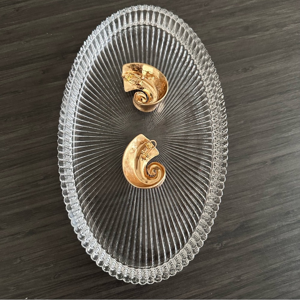 Zara Spiral Earrings in Gold Tone - Picture 5 of 7
